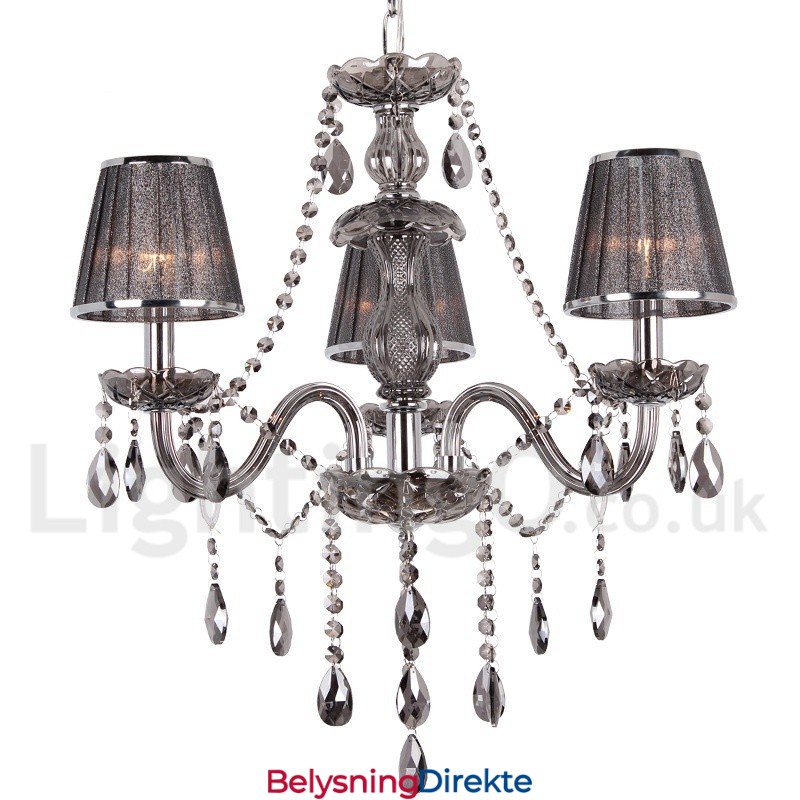 3-Lys K9 Krystalllysekrone I Stearinlysstil