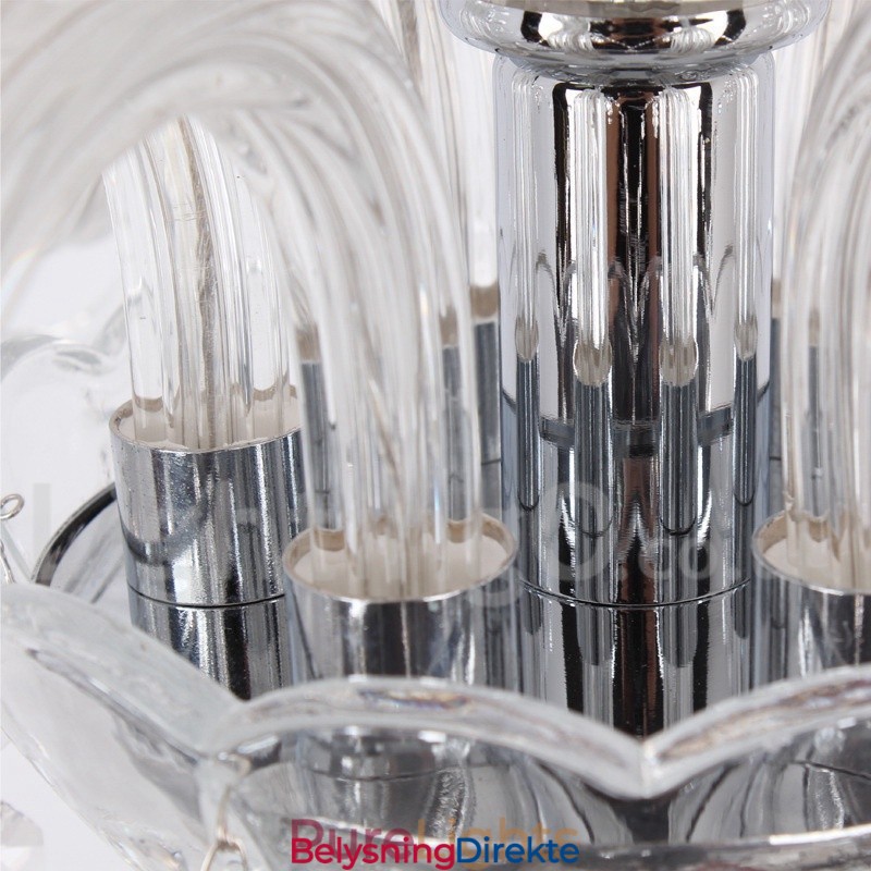 8 Lys Moderne K9 Krystall Lysekrone I Stearinlysstil