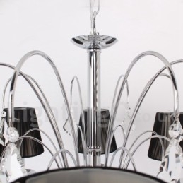 5-Lys Moderne K9 Krystalllysekrone I Stearinlysstil