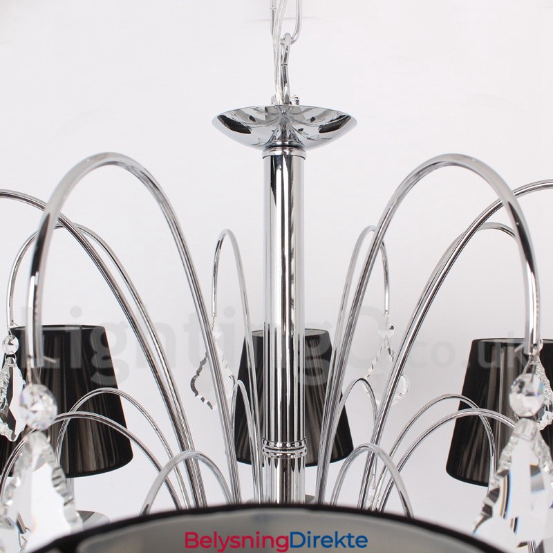 5-Lys Moderne K9 Krystalllysekrone I Stearinlysstil