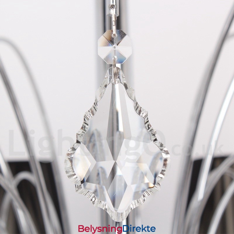 5-Lys Moderne K9 Krystalllysekrone I Stearinlysstil