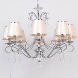 8 Lys Moderne K9 Krystall Lysekrone I Stearinlysstil