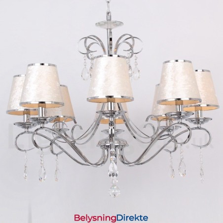 8 Lys Moderne K9 Krystall Lysekrone I Stearinlysstil