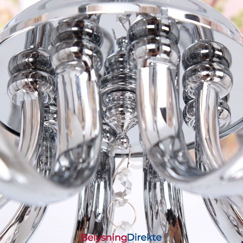 8 Lys Moderne K9 Krystall Lysekrone I Stearinlysstil