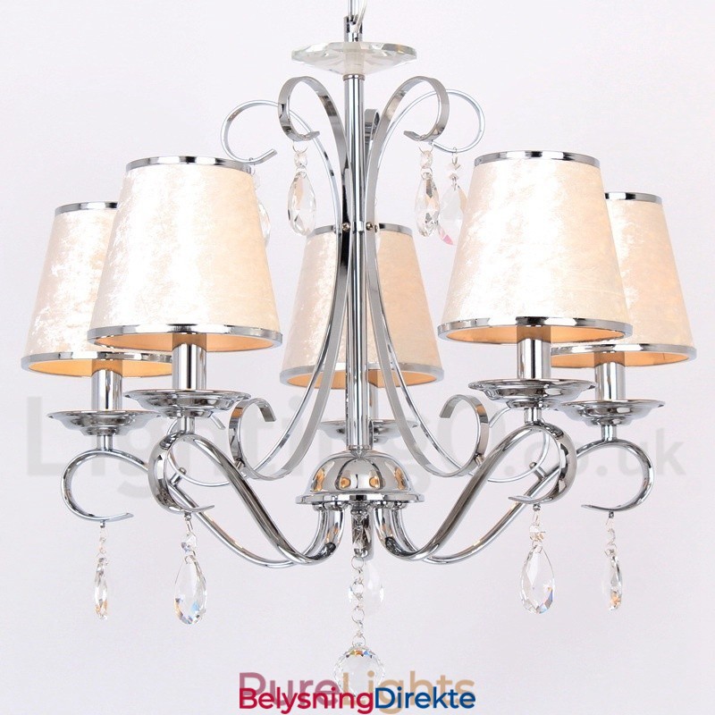 5-Lys Moderne K9 Krystalllysekrone I Stearinlysstil