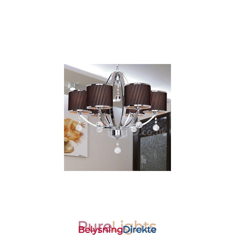 6 Lys Moderne K9 Krystall Lysekrone I Stearinlysstil