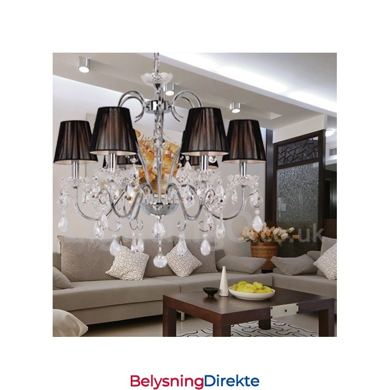 6 Lys Moderne K9 Krystall Lysekrone I Stearinlysstil