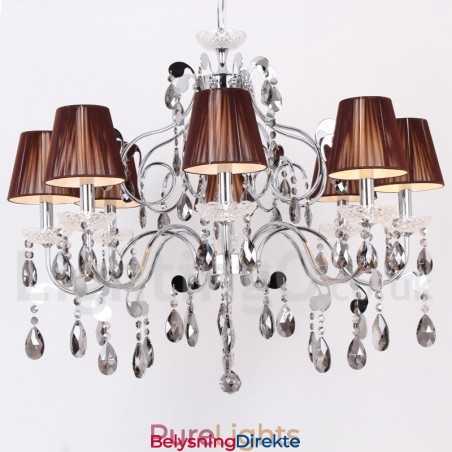 8 Lys Moderne K9 Krystall Lysekrone I Stearinlysstil