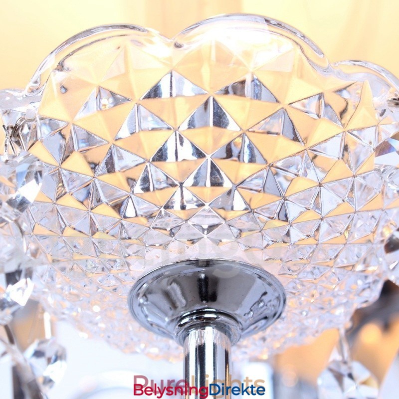 8 Lys Moderne K9 Krystall Lysekrone I Stearinlysstil