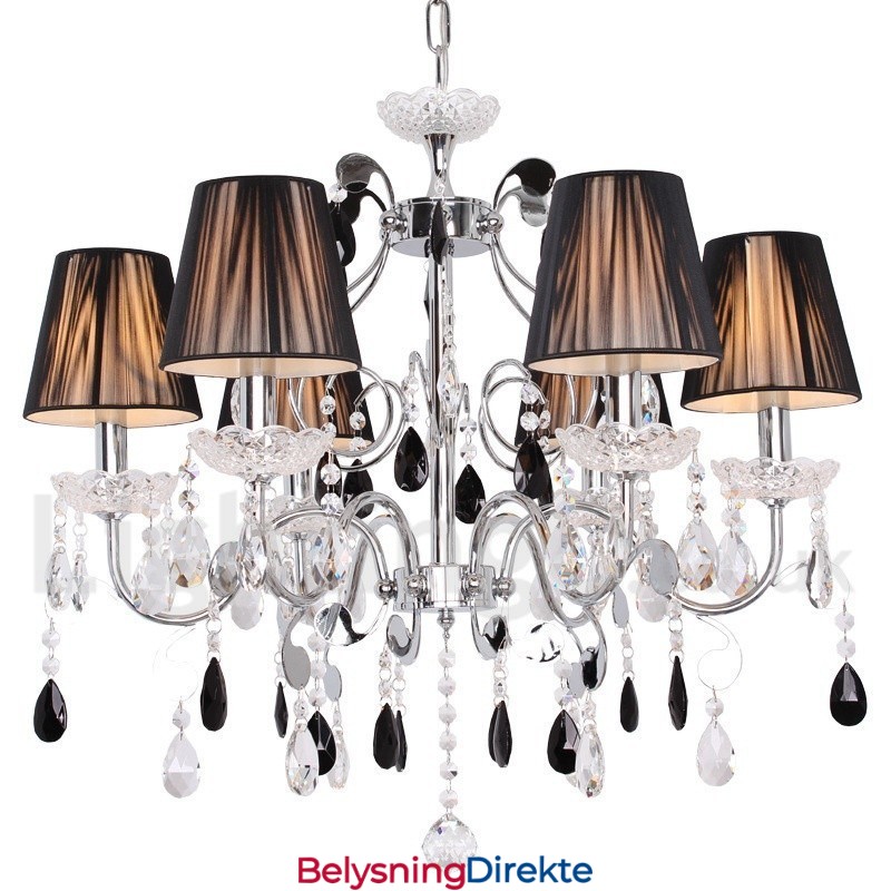 6 Lys Moderne K9 Krystall Lysekrone I Stearinlysstil