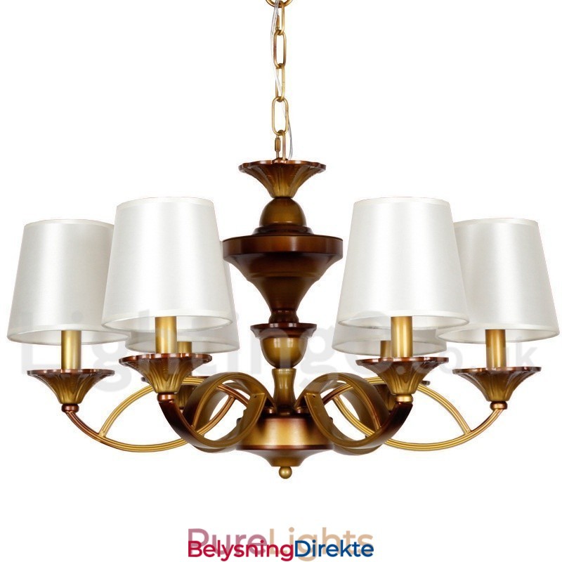 6 Lys Retro Middelhavsstil Rustikk Lysekrone Med Stearinlys