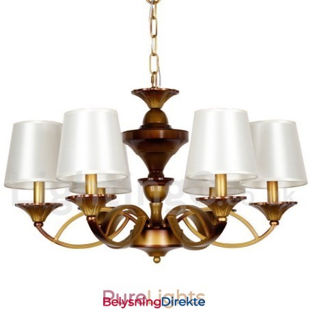 6 Lys Retro Middelhavsstil Rustikk Lysekrone Med Stearinlys