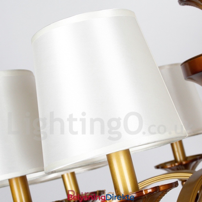 6 Lys Retro Middelhavsstil Rustikk Lysekrone Med Stearinlys