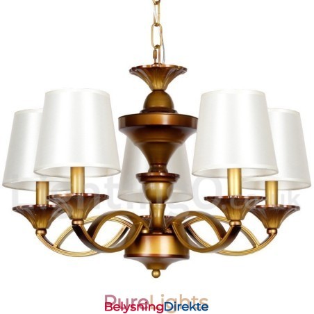 Retro Lysekrone Med 5 Lys