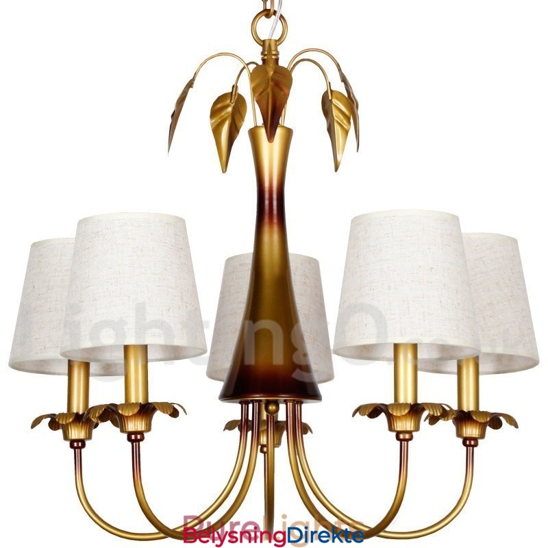 5-Lys Moderne, Samtidskunstnerisk Lysekrone I Rustikk Stil