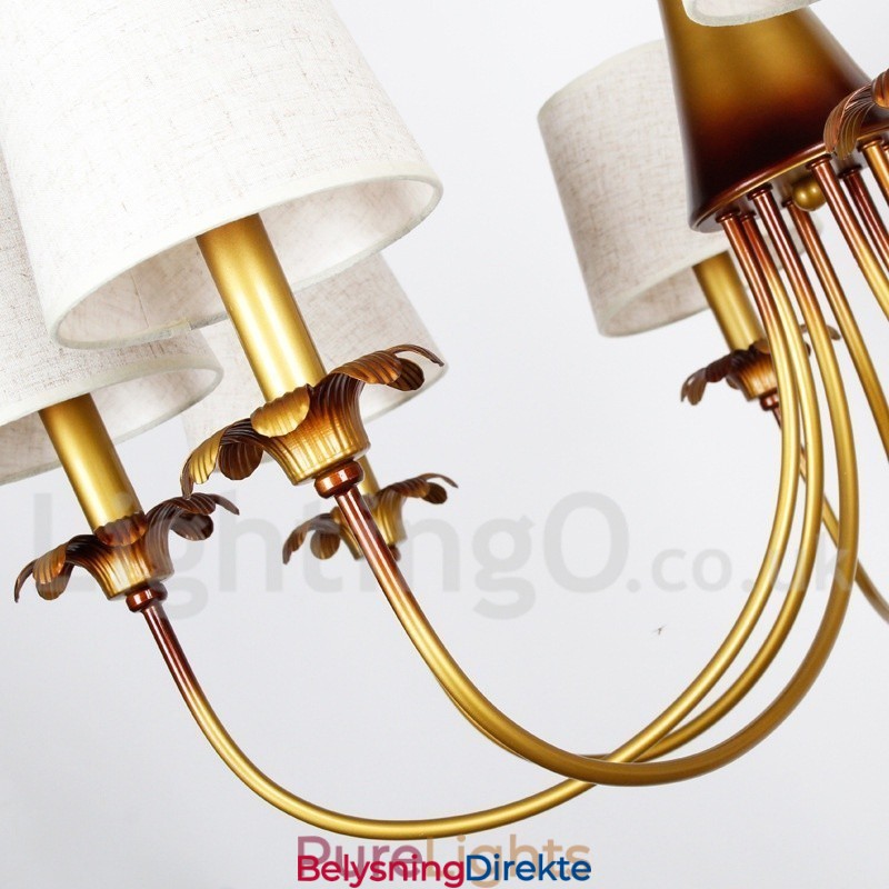 5-Lys Moderne, Samtidskunstnerisk Lysekrone I Rustikk Stil