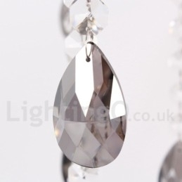 6 Lys K9 Krystalllysekrone I Stearinlysstil