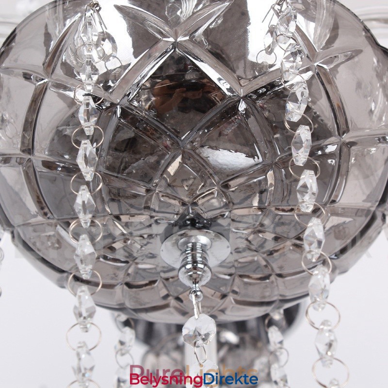 8 Lys K9 Krystalllysekrone I Stearinlysstil