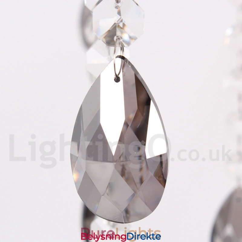 8 Lys K9 Krystalllysekrone I Stearinlysstil