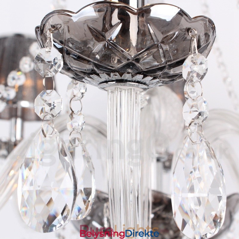 8 Lys K9 Krystalllysekrone I Stearinlysstil