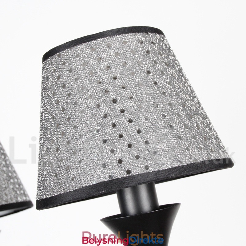 Rustikk Moderne, Samtidskunstnerisk Retro Lysekrone I Svart Med 6 Lys