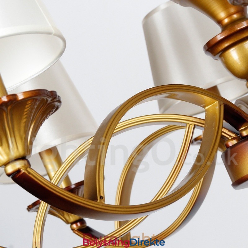 Lys Retro Middelhavsstil Rustikk Lysekrone Med Stearinlys