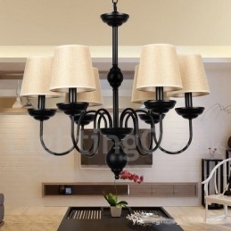 Rustikk Retro Moderne Lysekrone Med 6 Lys