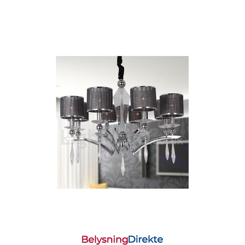 8 Lys Moderne Samtidslysekrone I Stearinlysstil