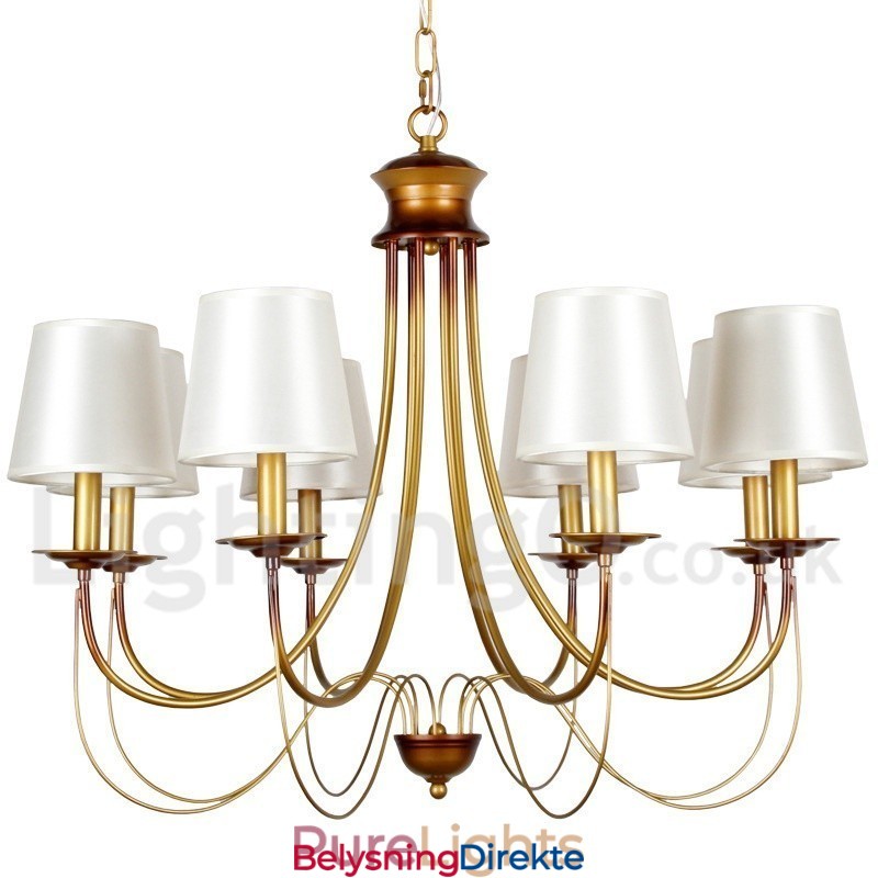 8 Lys Rustikk Middelhavsstil Moderne Samtidslysekrone Med Stearinlys