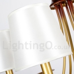 8 Lys Rustikk Middelhavsstil Moderne Samtidslysekrone Med Stearinlys