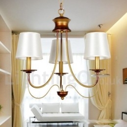 3-Lyss Rustikk Middelhavsstil Moderne Samtidslysekrone Med Stearinlys