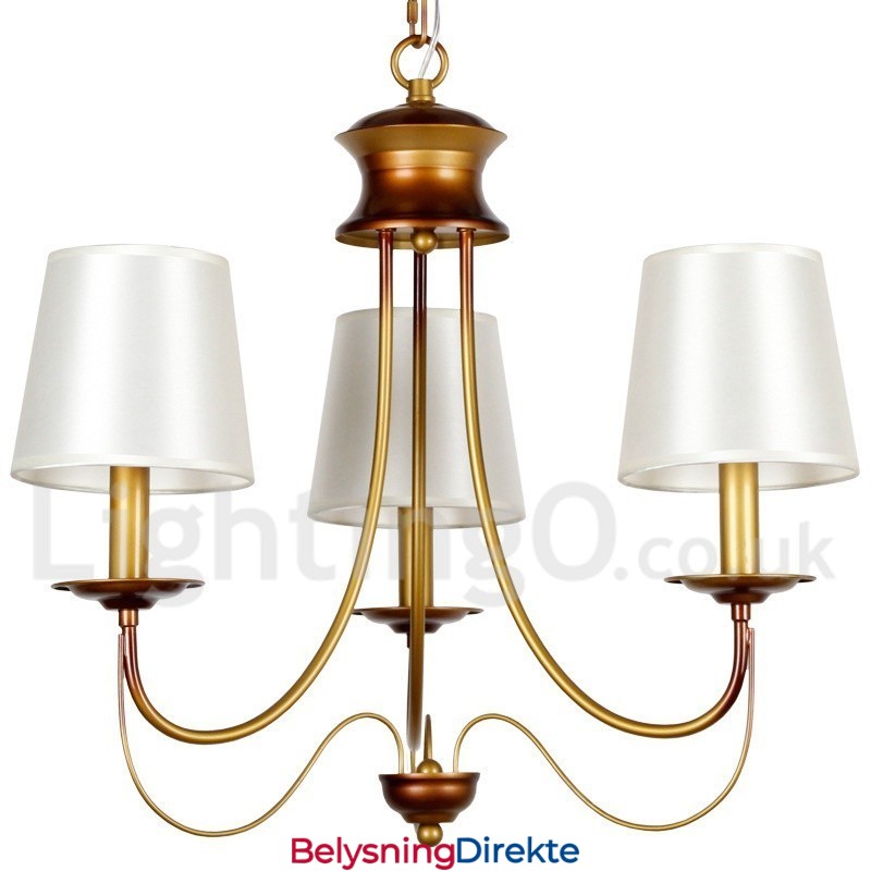 3-Lyss Rustikk Middelhavsstil Moderne Samtidslysekrone Med Stearinlys