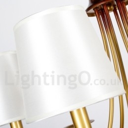 3-Lyss Rustikk Middelhavsstil Moderne Samtidslysekrone Med Stearinlys