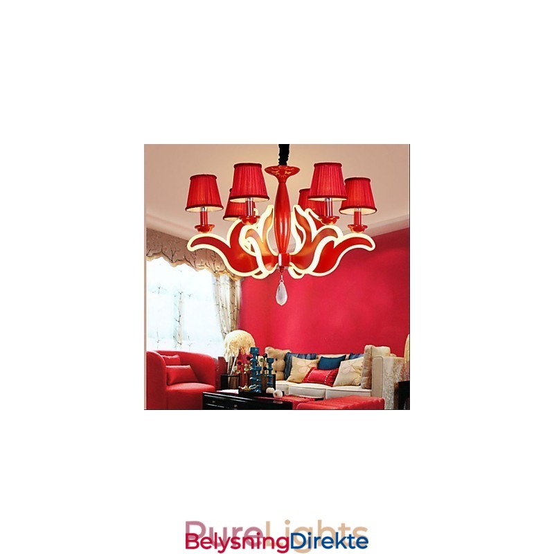 Kreative Hagelys Rød Akryllysekrone