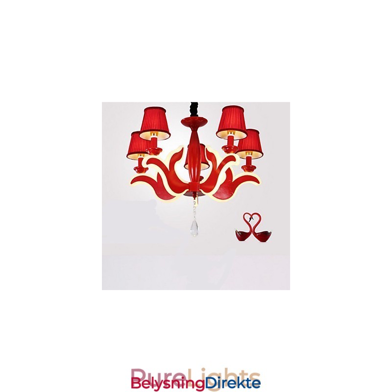 Kreative Hagelys Rød Akryllysekrone