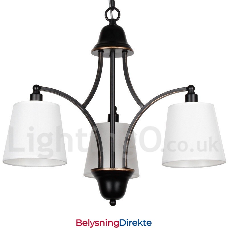Rustikk Retro Moderne Lysekrone Med 3 Lys