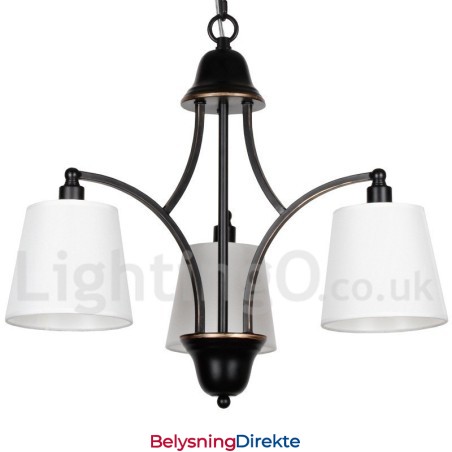 Rustikk Retro Moderne Lysekrone Med 3 Lys