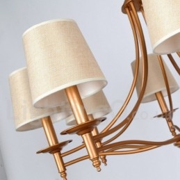 3-Lyss Rustikk Retro Lysekrone I Middelhavsstil Med Stearinlys