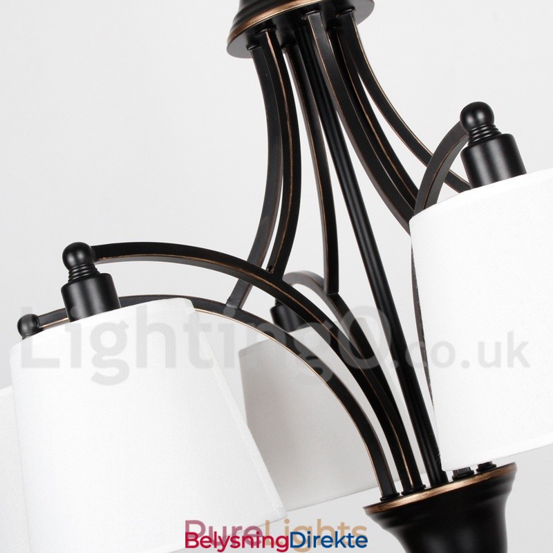 Rustikk Retro Moderne Lysekrone Med 6 Lys