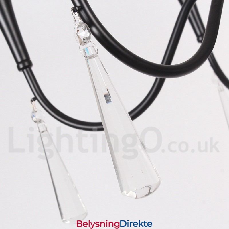 5-Lyss Lysekrone I Middelhavsstil Med Stearinlys