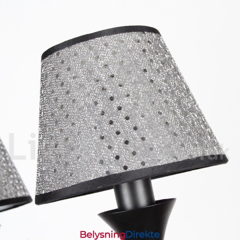 Rustikk Moderne, Samtidskunstnerisk Retro Lysekrone I Svart Med 8 Lys