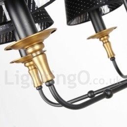 5-Lyss Retro Rustikk Lysekrone I Stearinlysstil