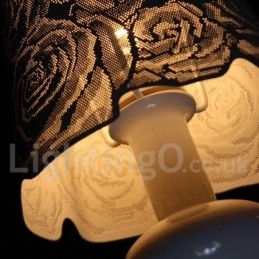 3-Lys Moderne, Samtidskunstnerisk Hul Hvit Lysekrone I Stearinlysstil