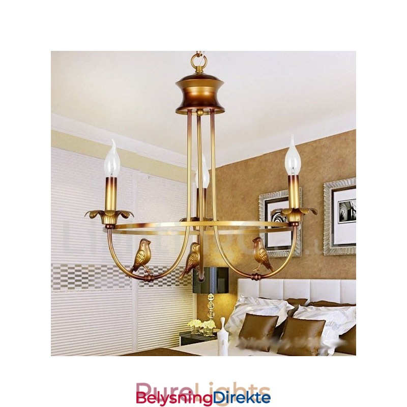 Retro Lysekrone Med 3 Lys