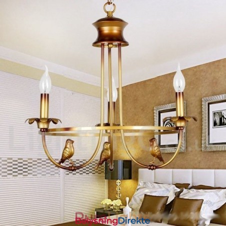 Retro Lysekrone Med 3 Lys