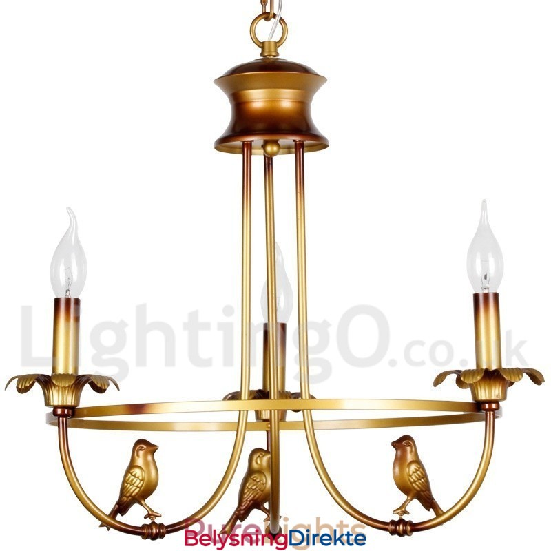 Retro Lysekrone Med 3 Lys