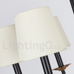 Rustikk Svart Retro Lysekrone Med 8 Lys