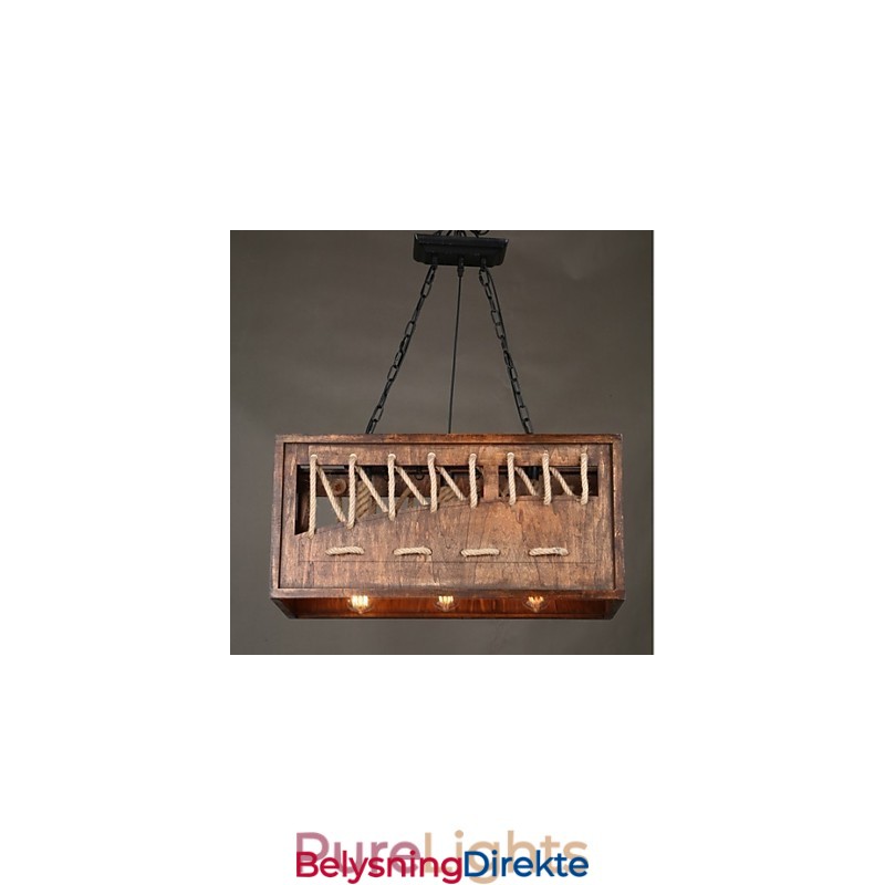 Minimalistisk Lysekrone I Tre