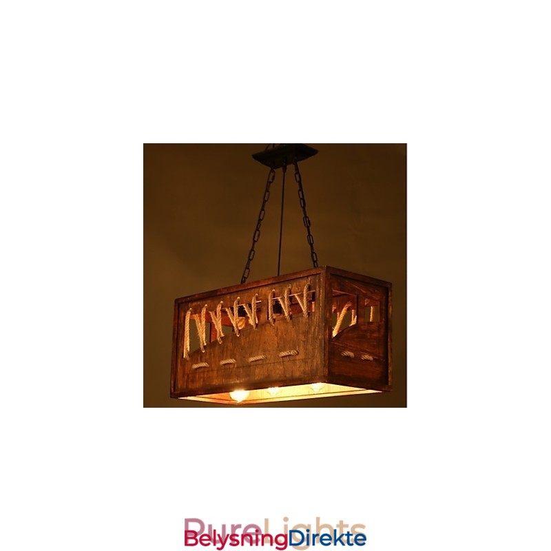 Minimalistisk Lysekrone I Tre