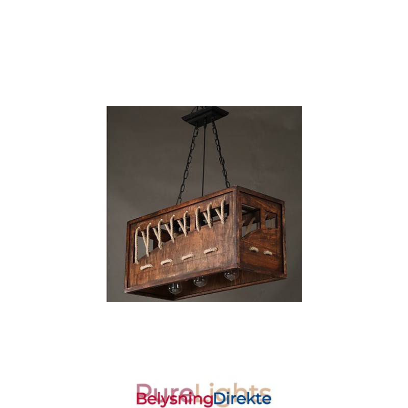 Minimalistisk Lysekrone I Tre